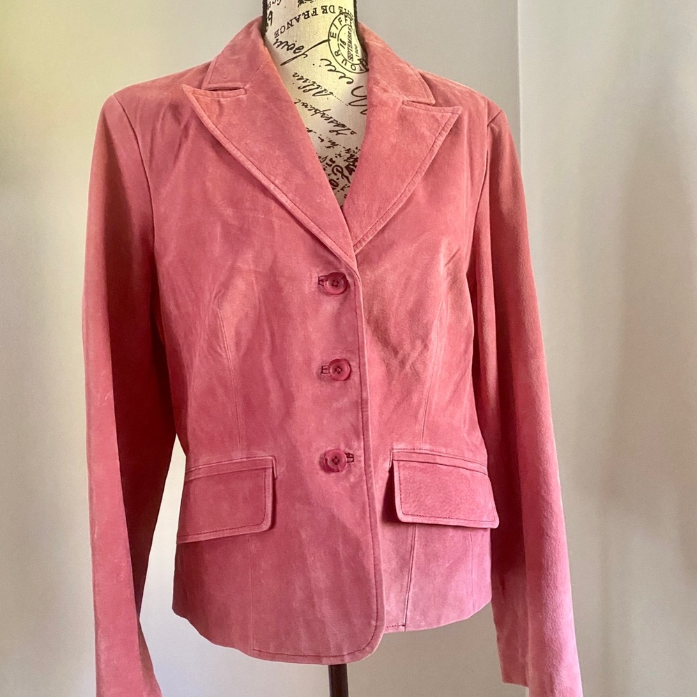 Pink suede jacket